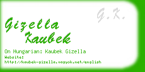 gizella kaubek business card